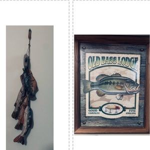Assortment of Fishing decor!